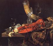Willem Kalf Still Life with the Drinking-Horn of the Saint Sebastian Archers-Guild,Lobster and Glasses Spain oil painting artist